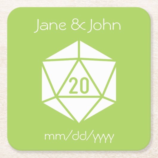 Tabletop Chic in Peridot Paper Untersetzer (Vorderseite)