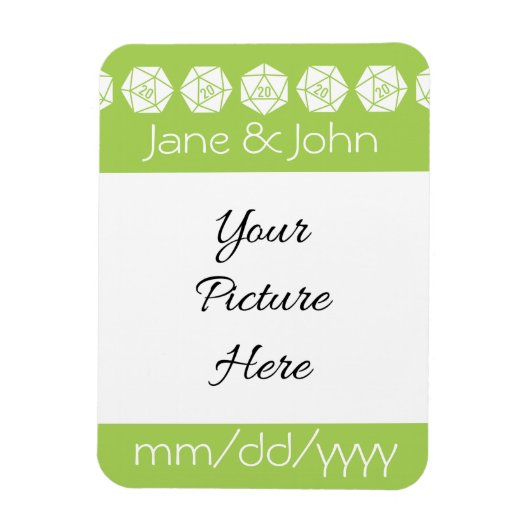 Tabletop Chic in Peridot Rett-the-Date-Magnet Magnet (Vertikal)