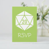 Tabletop Chic in Peridot RSVP Card Karte (Stehend Vorderseite)