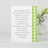 Tabletop Chic in Peridot Weditation Einladung (Stehend Vorderseite)