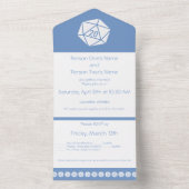 Tabletop Chic in Periwinkle All In One Einladung (Innen Boden)