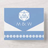 Tabletop Chic in Periwinkle All In One Einladung (Rückseite)