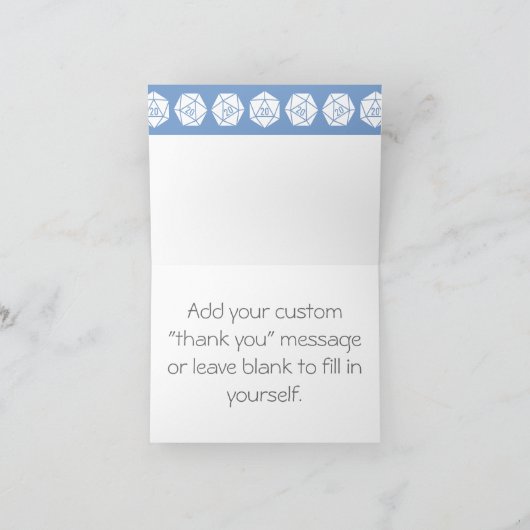 Tabletop Chic in Periwinkle Danke Karte (Innenseite)