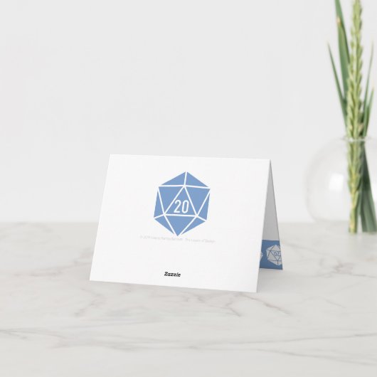 Tabletop Chic in Periwinkle Danke Karte (Rückseite)