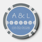 Tabletop Chic in Periwinkle Pokerchips (Rückseite)