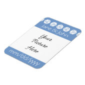 Tabletop Chic in Periwinkle Rett-the-Date Magnet (Linke Seite)