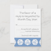 Tabletop Chic in Periwinkle RSVP Card Karte (Rückseite)