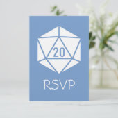 Tabletop Chic in Periwinkle RSVP Card Karte (Stehend Vorderseite)