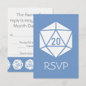 Tabletop Chic in Periwinkle RSVP Card Karte (Vorne/Hinten)