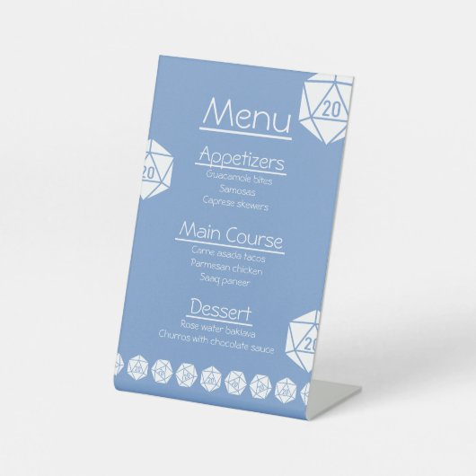 Tabletop Chic in Periwinkle Schild (Vorderseite)