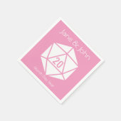 Tabletop Chic in Petal Pink Napkins Serviette (Ecke)