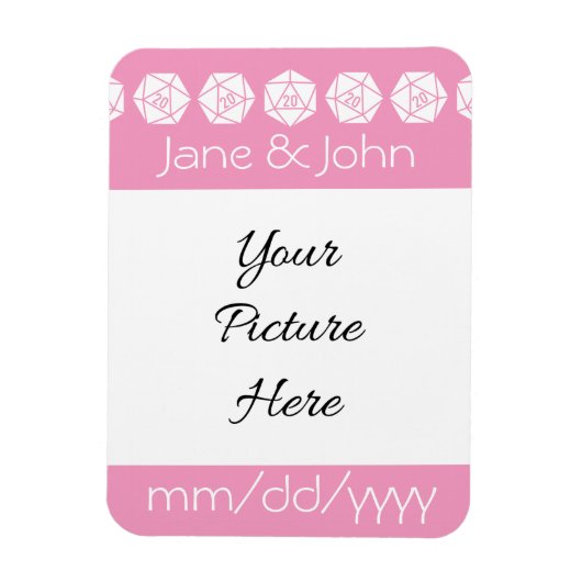 Tabletop Chic in Petalrosa Rett-the-Date-Magnet Magnet (Vertikal)