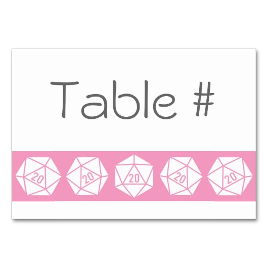 Tabletop Chic in Petalrosa Tischkarte Tischnummer (Vorderseite)
