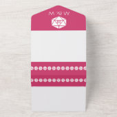 Tabletop Chic in Raspberry All In One Einladung (Außenbereich)