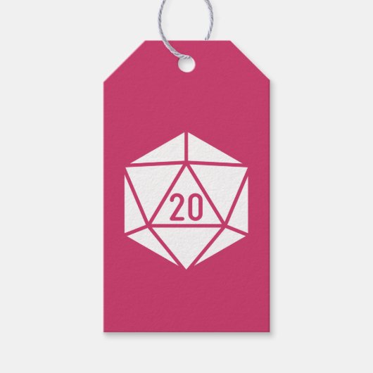 Tabletop Chic in Raspberry - Geschenkmarke Geschenkanhänger (Vorderseite)