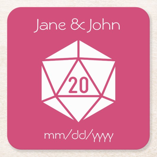Tabletop Chic in Raspberry Paper Untersetzer (Vorderseite)