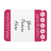 Tabletop Chic in Raspberry Rett-the-Date Magnet (Horizontal)