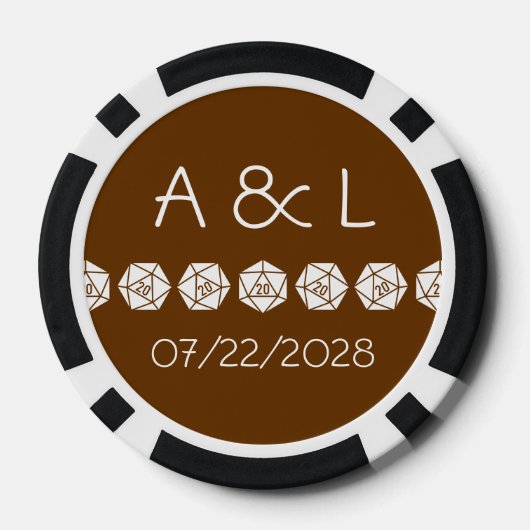 Tabletop Chic in Schokolade Pokerchips (Rückseite)