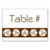 Tabletop Chic in Schokolade Tischnummer (Rückseite)