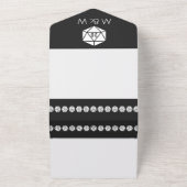 Tabletop Chic in Schwarz All In One Einladung (Außenbereich)