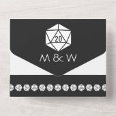 Tabletop Chic in Schwarz All In One Einladung (Rückseite)