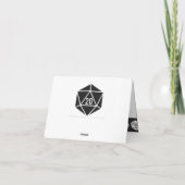 Tabletop Chic in Schwarz Dankeschön Karte (Rückseite)