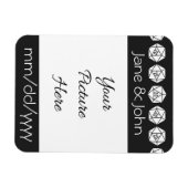 Tabletop Chic in Schwarz Rett-the-Date-Magnet Magnet (Horizontal)