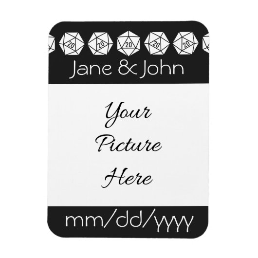 Tabletop Chic in Schwarz Rett-the-Date-Magnet Magnet (Vertikal)