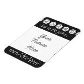 Tabletop Chic in Schwarz Rett-the-Date-Magnet Magnet (Linke Seite)