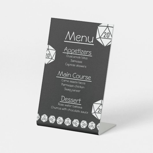 Tabletop Chic in schwarzem Fußbodenschild Sockelschild (Vorderseite)