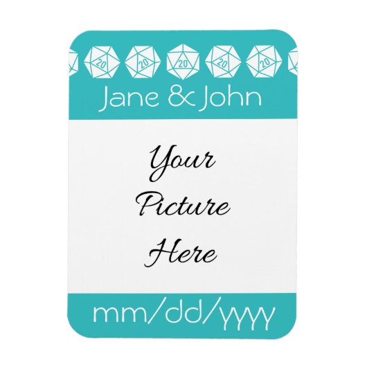 Tabletop Chic in Türkis Rett-the-Date-Magnet Magnet (Vertikal)