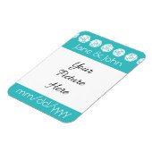 Tabletop Chic in Türkis Rett-the-Date-Magnet Magnet (Linke Seite)