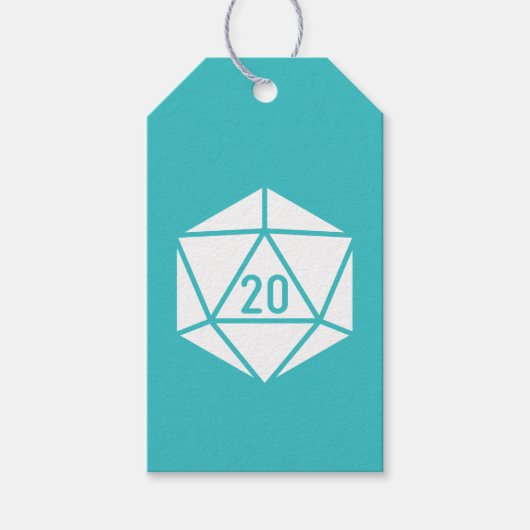 Tabletop Chic in Türkisfarben Geschenkanhänger (Vorderseite)