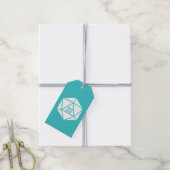 Tabletop Chic in Türkisfarben Geschenkanhänger (Mit Garn)