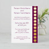 Tabletop Chic in Wine Foil Einladung (Stehend vorne)