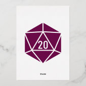 Tabletop Chic in Wine Foil Einladung (Rückseite)