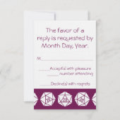 Tabletop Chic in Wine RSVP Card Karte (Rückseite)