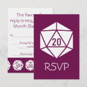 Tabletop Chic in Wine RSVP Card Karte (Vorne/Hinten)