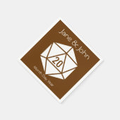 Tabletop Chic Schokolade Napkins Serviette (Ecke)