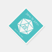 Tabletop Chic Turquoise Napkins Serviette (Ecke)