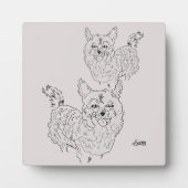 Tabletop Easel mit Leinwand ; Corgi Welpen Fotoplatte (Vorderseite)