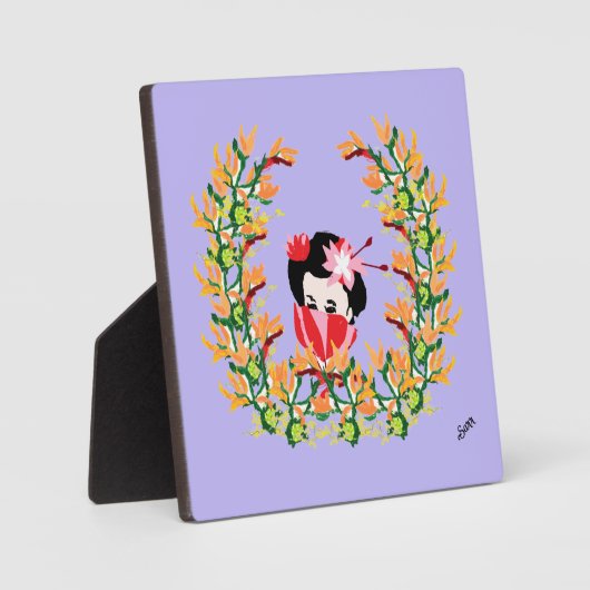 Tabletop Easel mit Leinwand: Elegante Fotoplatte (Vorderseite)