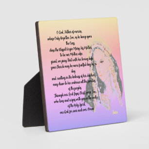 Tabletop Easel mit Leinwand; Gebet Jungfrau Mary Fotoplatte