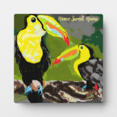 Tabletop Easel mit Leinwand ; Tropicle Birds Fotoplatte (Vorderseite)