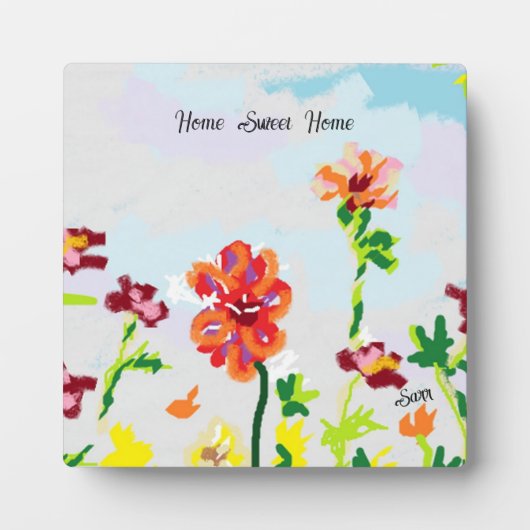 Tabletop Easel mit Leinwand ; Wilde Blume Fotoplatte (Vorderseite)