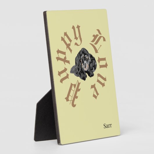 Tabletop Easel W/Leinwand: Welpe Liebe Fotoplatte (Seite)