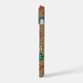 Tabletop Gaming Würfel Design iPhone 15 Hülle (Linke Seite)