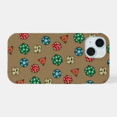Tabletop Gaming Würfel Design iPhone 15 Hülle (Rückseite (Horizontal))