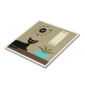 Tabletop-Katze aus dem Mittelalter mit Kugelschrei Fliese (Seite)