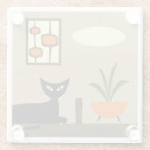 Tabletop-Katze aus dem Mittelalter mit Mod Pods Glasuntersetzer (Rückseite)